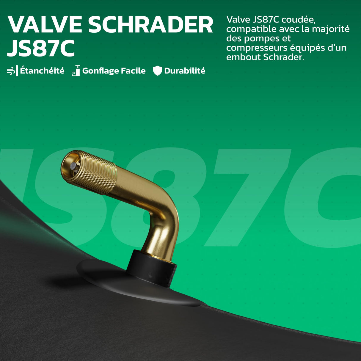 Chambre à Air 10" 4.00/4.50-10 Valve Coudée JS87C