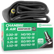 Chambre à air 18 pouces MoovMoov pour pneus de 5.00-18 à 160/60-18, valve Schrader TR6
