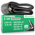 Chambre à air moto 19 pouces MoovMoov pour pneus de 100/100-19, 120/70-19, 110/80-19, 120/80-19, 3.50-19 et 3.75-19, valve TR6