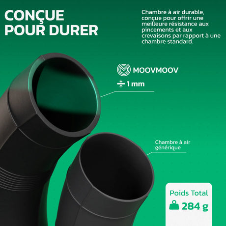 Chambre à air moto 12 pouces en caoutchouc butyle renforcé MoovMoov