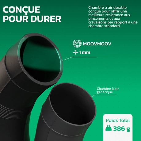 Chambre à air moto 17 pouces en caoutchouc butyle renforcé MoovMoov