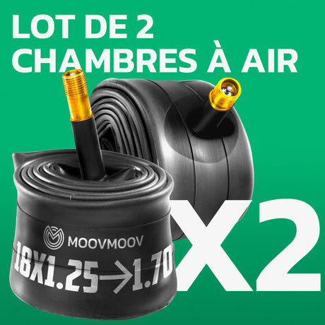 Lot de 2 chambres à air 18 pouces MoovMoov