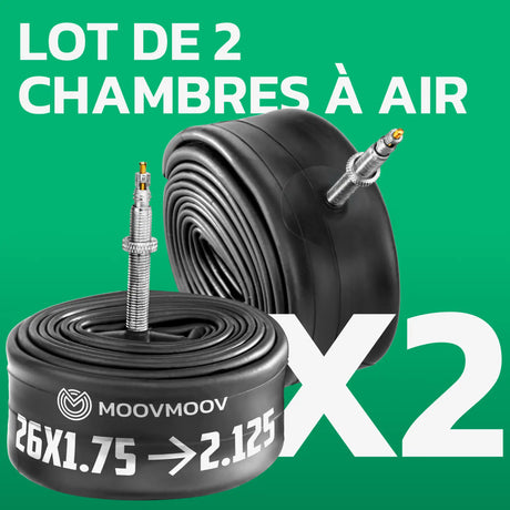 Lot de 2 chambres à air 26 pouces MoovMoov