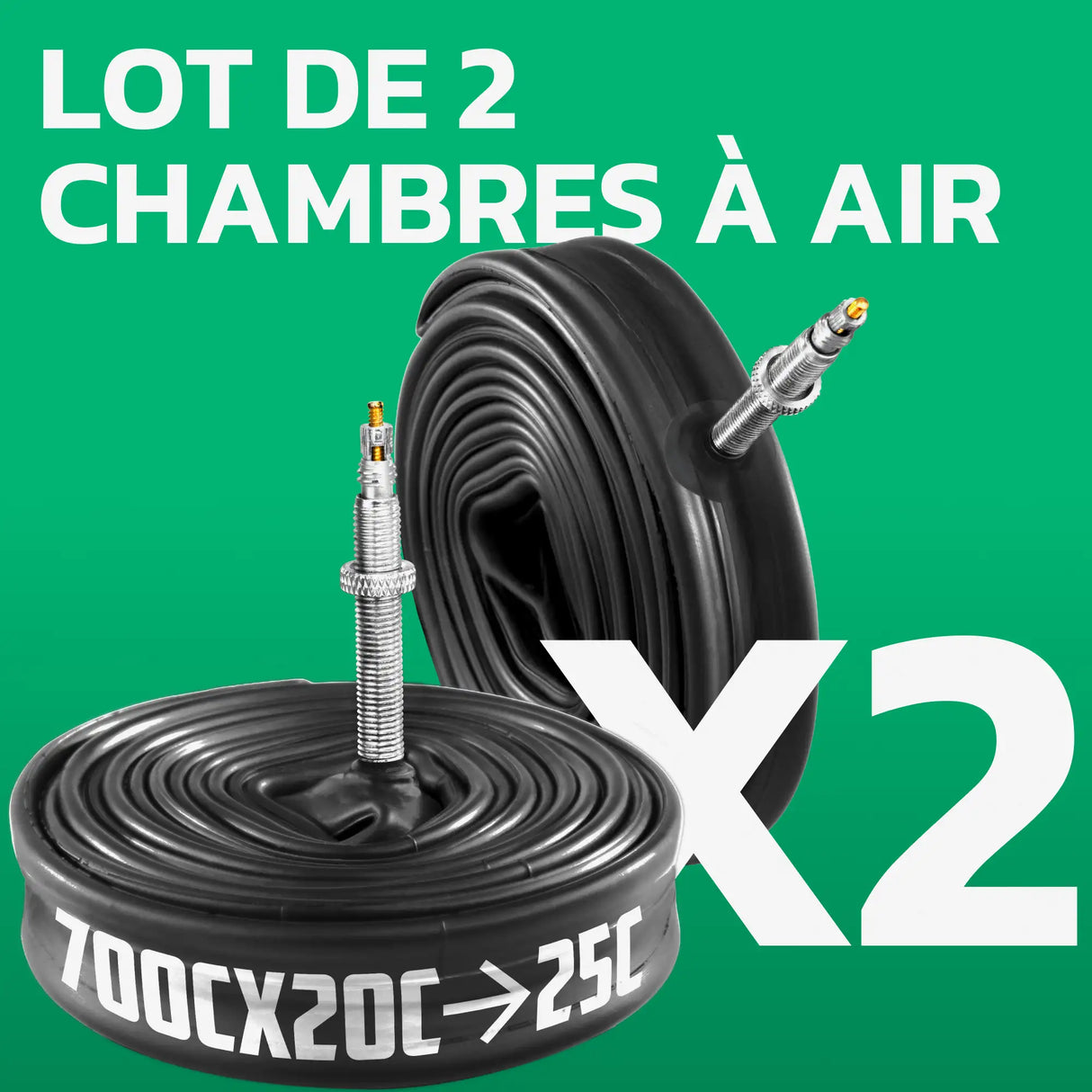 Lot de 2 chambres à air 700C MoovMoov