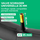 Valve Schrader 35 mm de la chambre à air 14 pouces MoovMoov