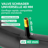 Valve Schrader 40 mm de la chambre à air 27,5 pouces MoovMoov